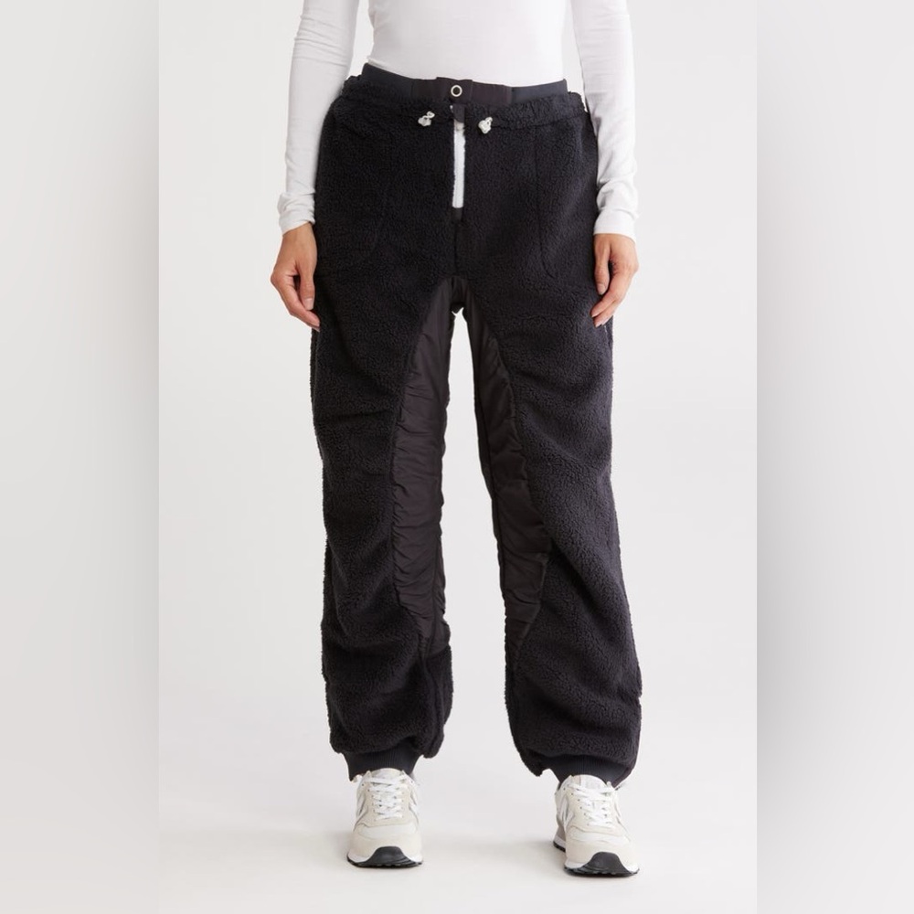 NWT | Free People FP Movement | Black Sundown Fleece Pants | Sz‎ Medium